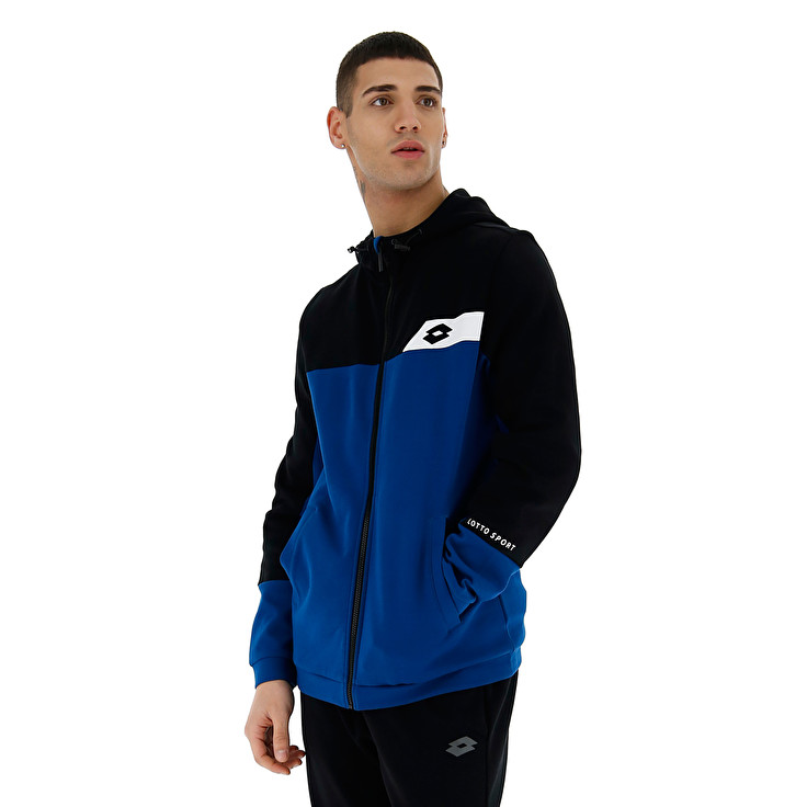 Lotto Dinamico Iii Fz Hd Co Sudadera Hombre - Azules/Negras - Colombia FPMTXOC-60